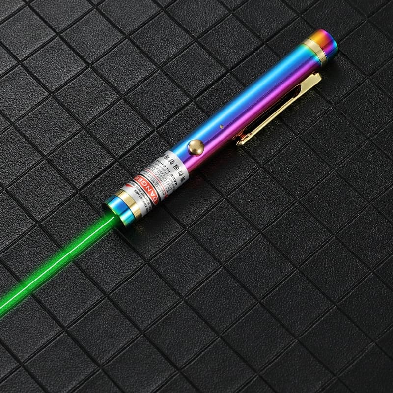 Mini Puntatore Laser USB Verde LED, Giocattolo Interattivo per Gatti, Penna Luminosa con Animazioni