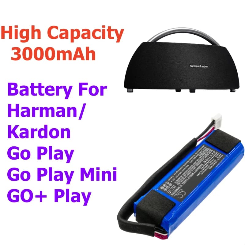 Cameron Sino 7.4V 3000mAh Speaker Battery CP-HK06,GSP1029102 01 for Harman/Kardon Go Play, Go Play Mini ,GO+ Play High Capacity