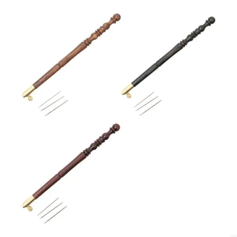 R66A Maniglia per gancio da ricamo francese con ago (0,67 mm 0,9 mm 1 mm) per ricamo all'uncinetto perline paillettes perline