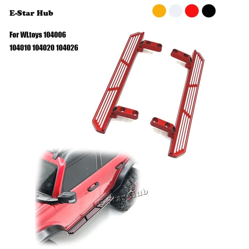 Pedali sinistro e destro per WLtoys 104006 104010 104020 104026 accessori OP parti di aggiornamento in metallo Rc Crawler Car Truck Buggy