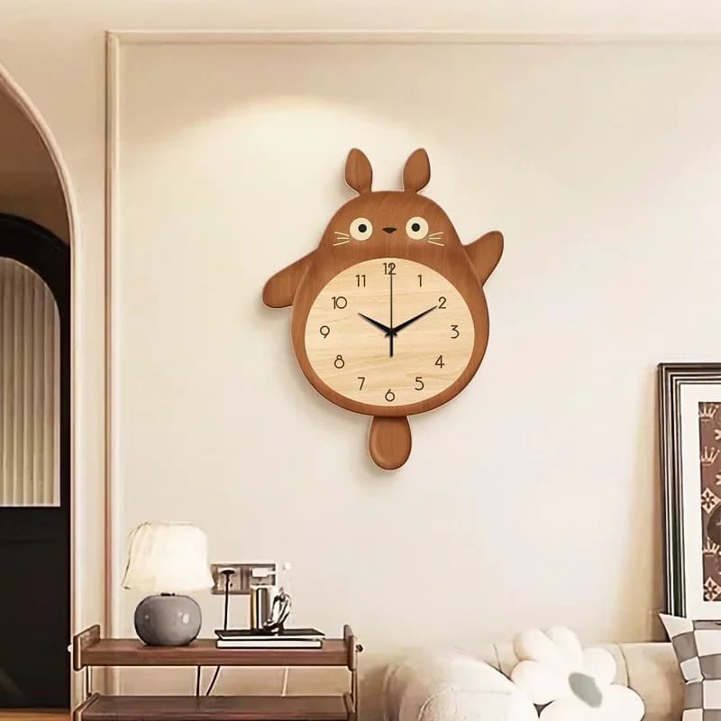 Lovely Wall Clock Cat Acrylic Personalized Creative Modern Decorative Home Silent Art Clock for Study Bedroom Living Dining Room