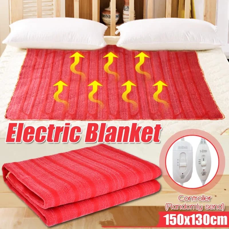 Coperta Elettrica 220V 150cmx70cm/150cmx130cm, Riscaldatore Invernale, Scaldacorpo Singolo, Coperta Riscaldata con Termostato