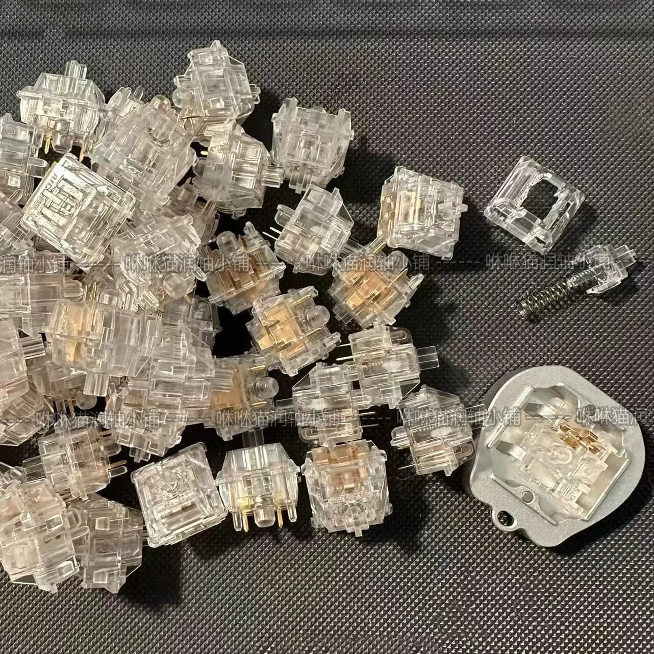 Custom Thick Polished Bright Moonlight Themed Switch, Deep Hand-Finished Pale Moon Mechanical Keyboard Upgrade Gift