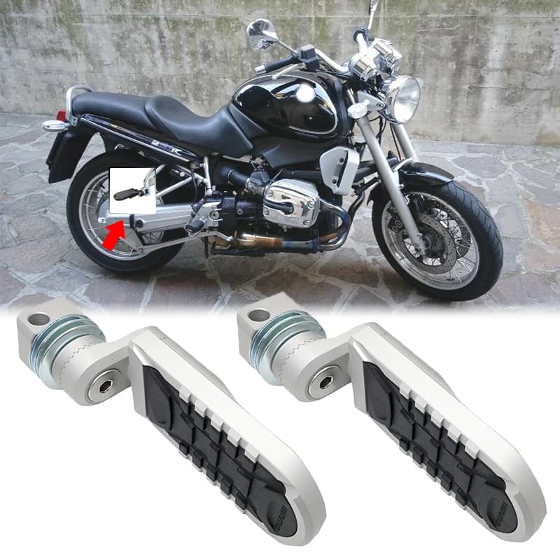 Per BMW R850R R850RT R 850R R 850 R 850 RT 1994-2002 2001 Moto Poggiapiedi Regolabile Girevole Passeggero Pedane Poggiapiedi