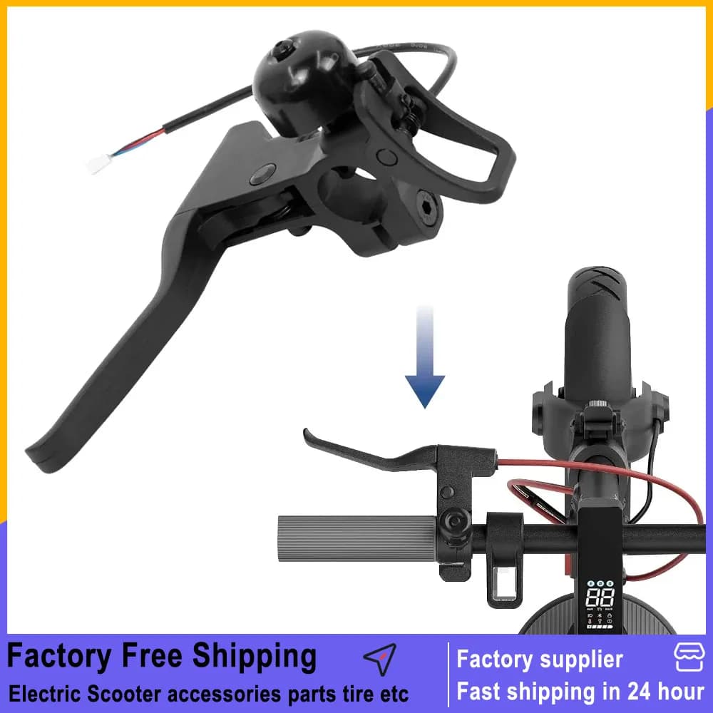 Leva Freno per Monopattino Elettrico Xiaomi Mi4/4lite/4pro 2a Gen e Navee V40 V50 V25, Gruppo Leva Freno con Campanello