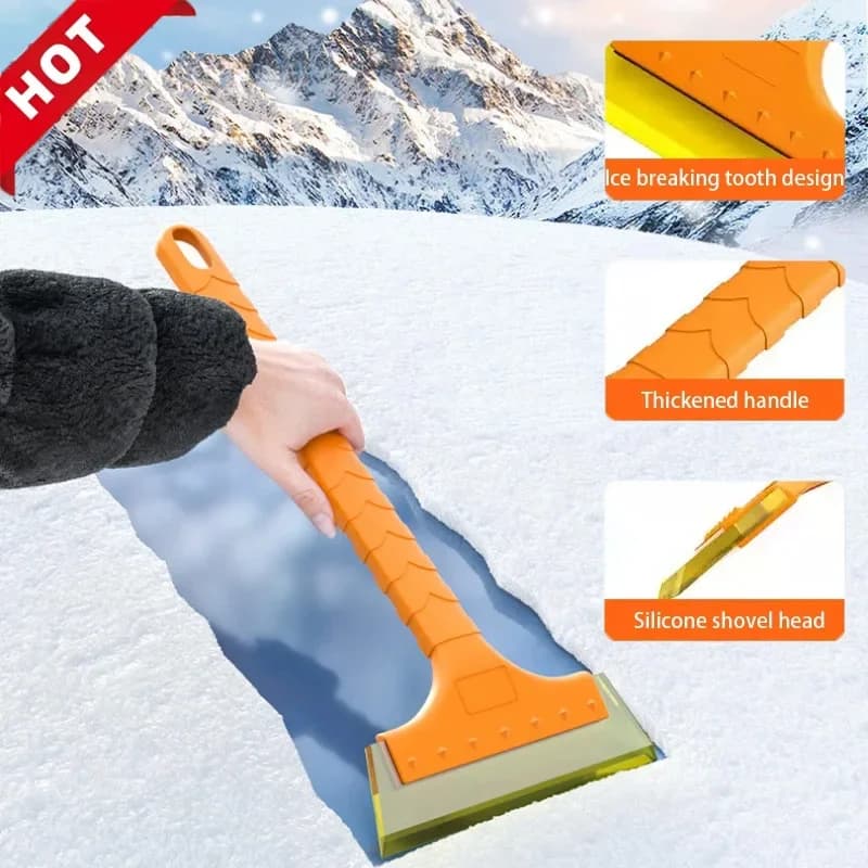 Silicone snow blade for cow curtains for snow removal, multifunctional snow scraper for cars and snow brush for cleaning