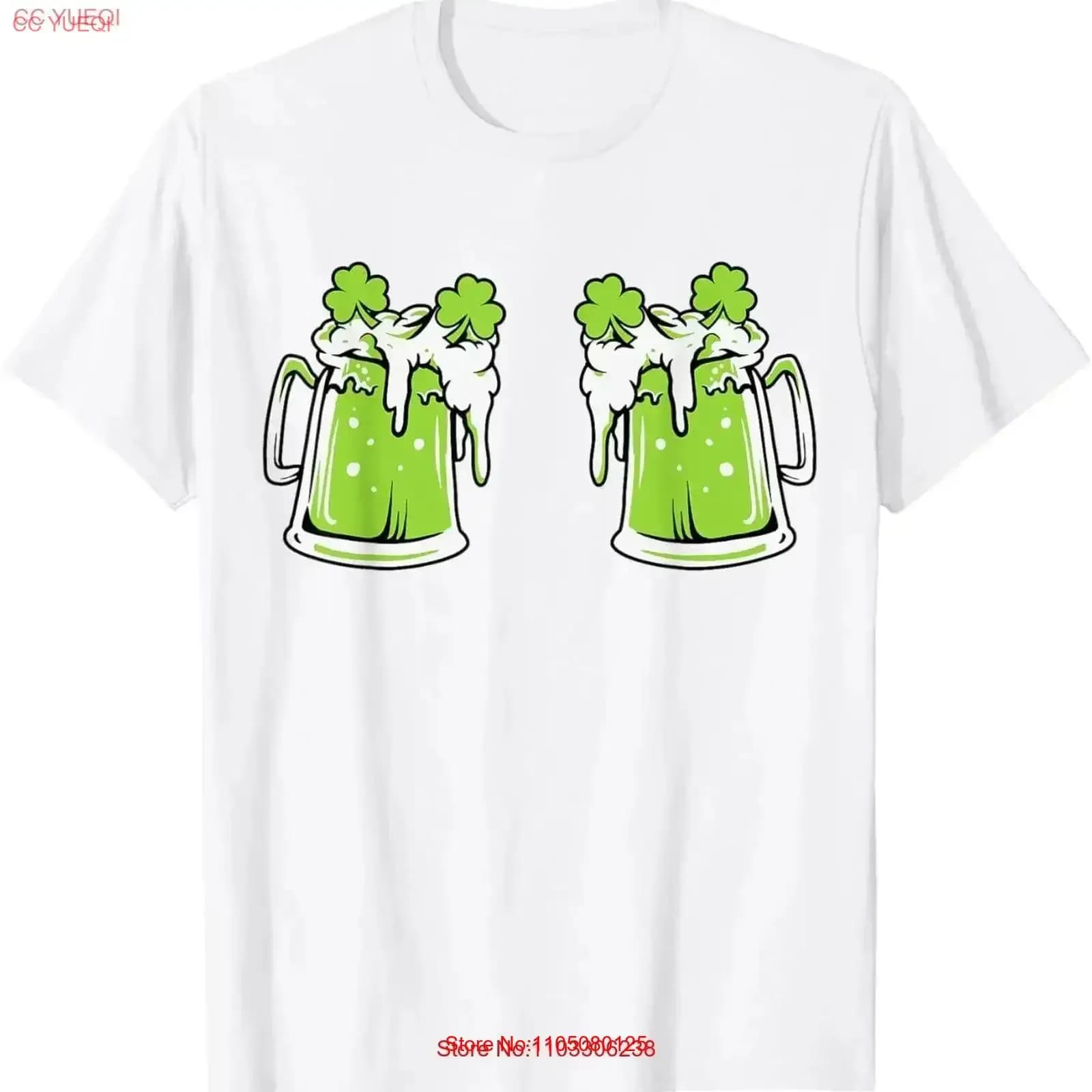 Divertente San Patrizio Giorno Bere Trifoglio Irlandese Tazza di Birra Verde T Shirt vintage Lavato Allungato homme Versatile Moda Casual