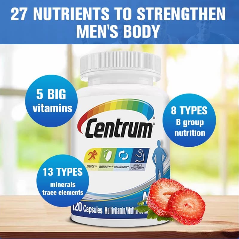 Multivitamin/multimineral supplement for men with vitamin D3, B vitamins and antioxidants to support fat metabolism