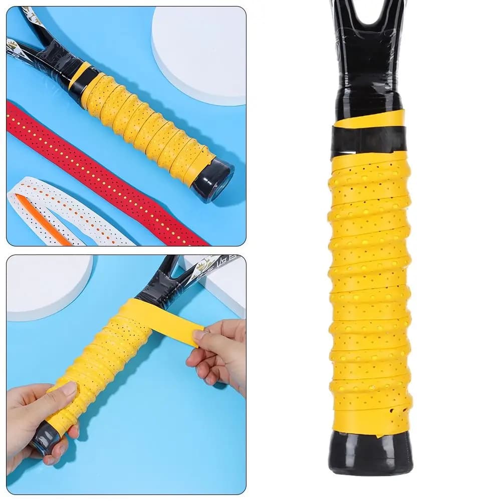 Overgrip Antiscivolo per Badminton, Nastro Perforato Traspirante per Assorbimento del Sudore, Impugnatura per Racchette da Tennis, Sport all'Aperto