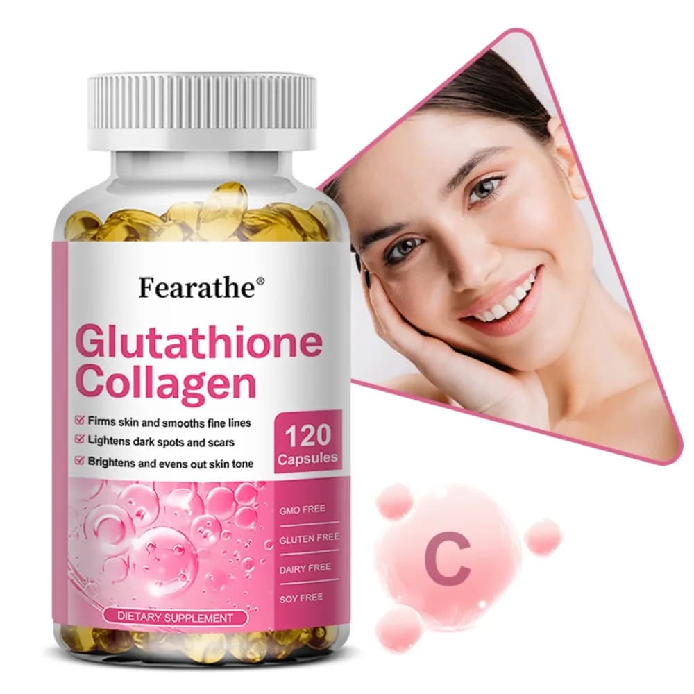 Glutathione Collagen Capsules for Skin Tone Support, Antioxidant, and Daily Beauty Care with Vitamin C L-Cystine Vegan, Natural