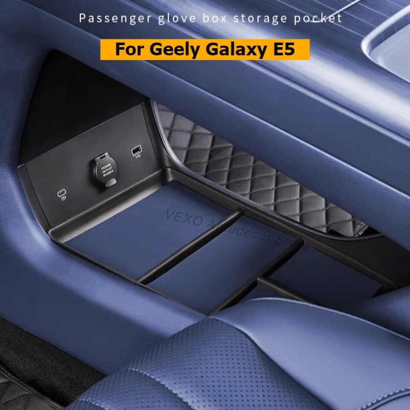 Scatola portaoggetti per vassoio portaoggetti per console inferiore per auto per Galaxy E5 Scatola portaoggetti scomparsa per console sotto il bracciolo Accessori interni