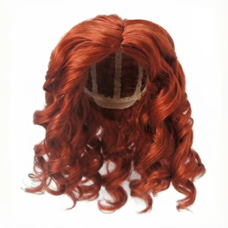 JD340 1/6 1/4 1/3 YOSD MSD SD Lady Roll ricci da ragazzina Sauvage sintetico mohair parrucche BJD 6-7 "7-8" 8-9 "9-10 "accessori per bambole