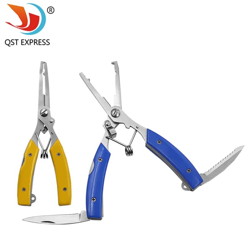 Pinza per bocca curva pinza per naso di pesce forbici Luya Set di attrezzi per Sub bocca affilata multifunzionale pinza da pesca con gancio acciaio inossidabile