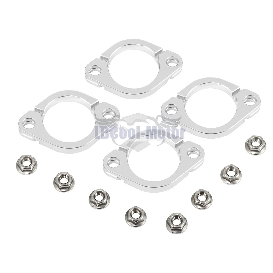 Flangia di scarico per Kawasaki ZRX1100 1997-2000 ZRX1200 2001-2006 18069-1139 silenziatore di scarico flangia tubo giunto Set argento oro