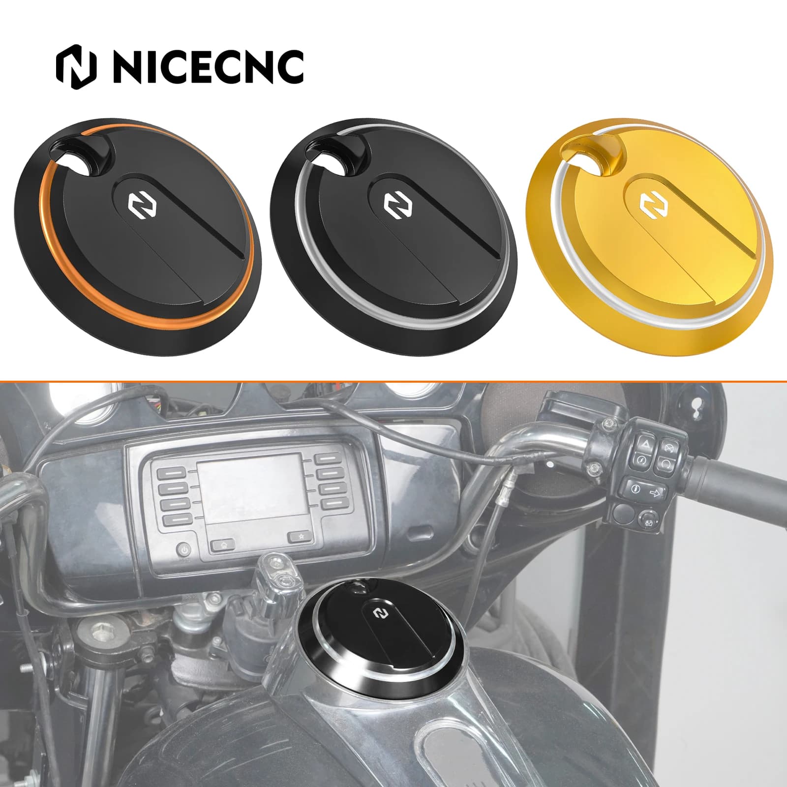 Coperchio Tappo Serbatoio Carburante Moto 61278-08A Sportello Serbatoio per Harley Street Glide FLHX 2016 2017 2018 2019 2020 2021 2022 2023