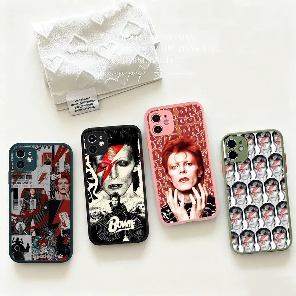 D-David Singer B-Bowie Colorful Phone Case for IPhone 13 12 XS MAX Pro Max 16 15 11 14 Pro Max Shockproof matt cover