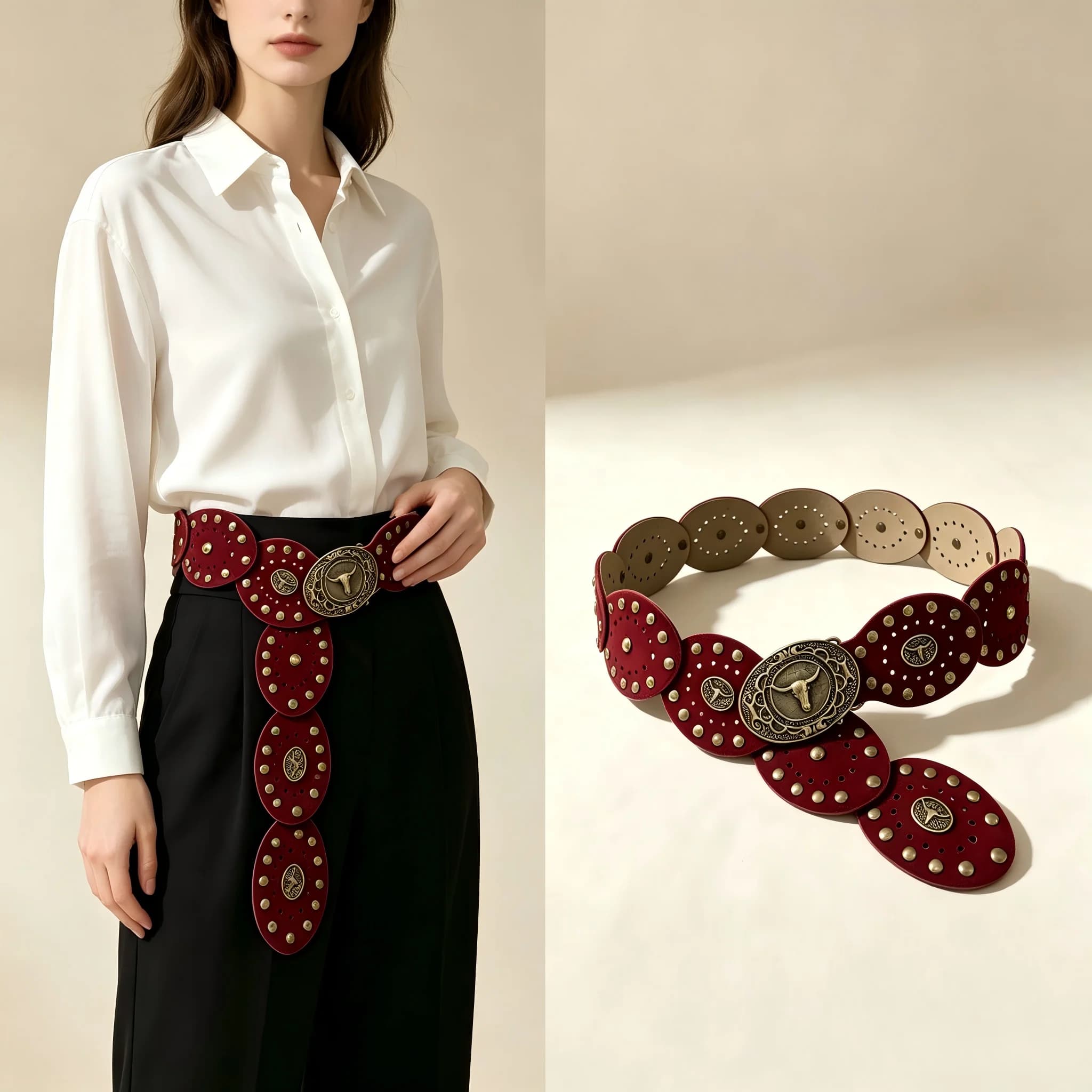 1 piece of women's belt, light luxury Y2K fashion, suitable for matching skirts, jeans, daily parties, outdoor activities