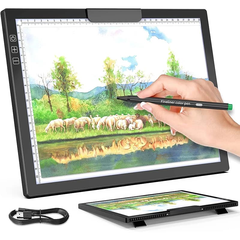 2023 Nuovo A4 Ricaricabile Led Luminoso Ultra-Sottile Light Pad A4 Alimentato da Batteria al Litio per Cricut Vinile Disegno Artigianato scatola