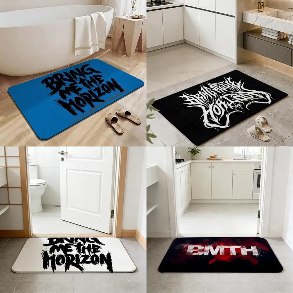 Tappetino da Bagno Rock B-Bring M-Me T-The H-Horizon in Terra Diatomacea, Antiscivolo, ad Asciugatura Rapida, Assorbente