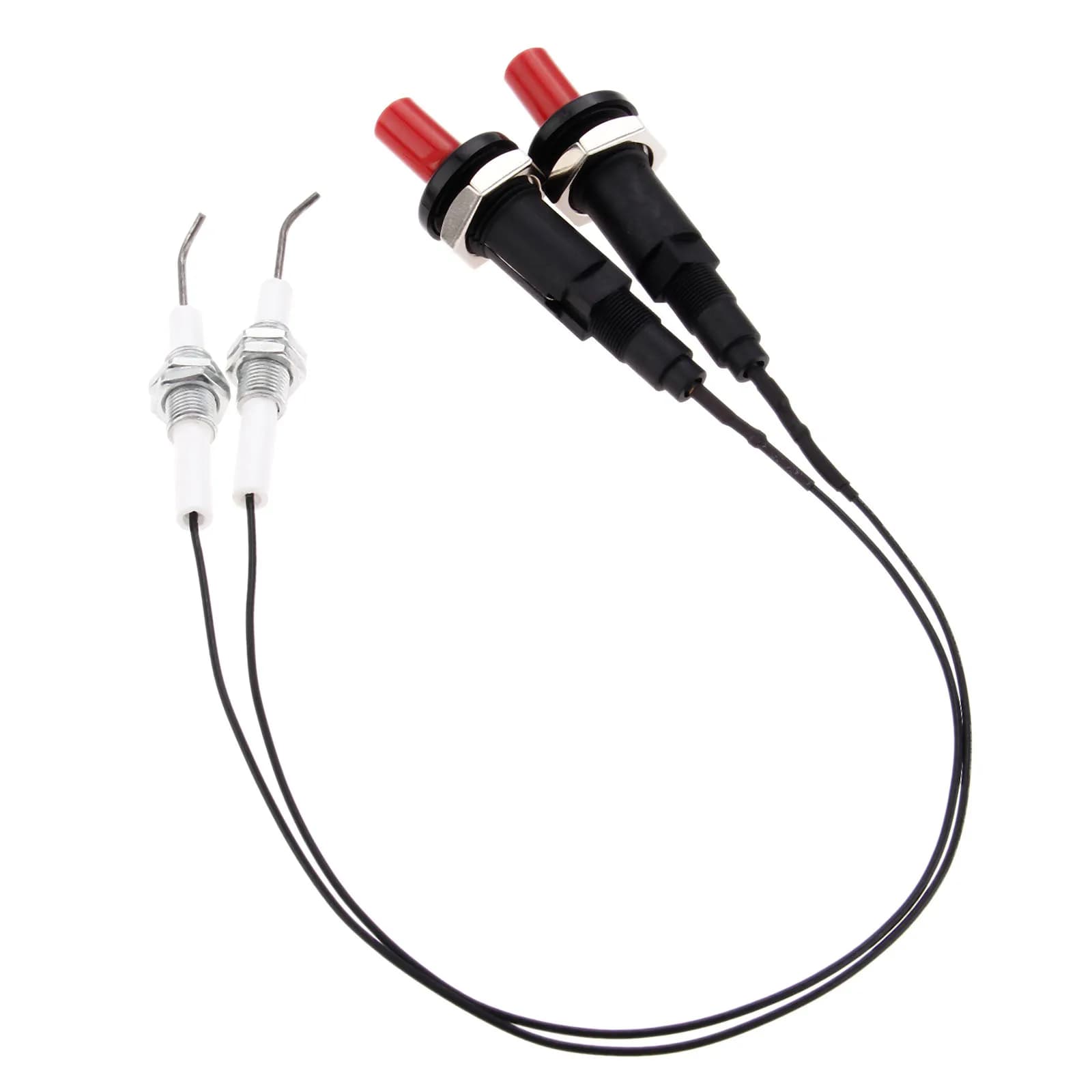 2 Set Accenditore piezoelettrico con pulsante a propano con spina di accensione con elettrodo ceramico filettato per caminetto a gas/forno/riscaldatore/accenditore da cucina