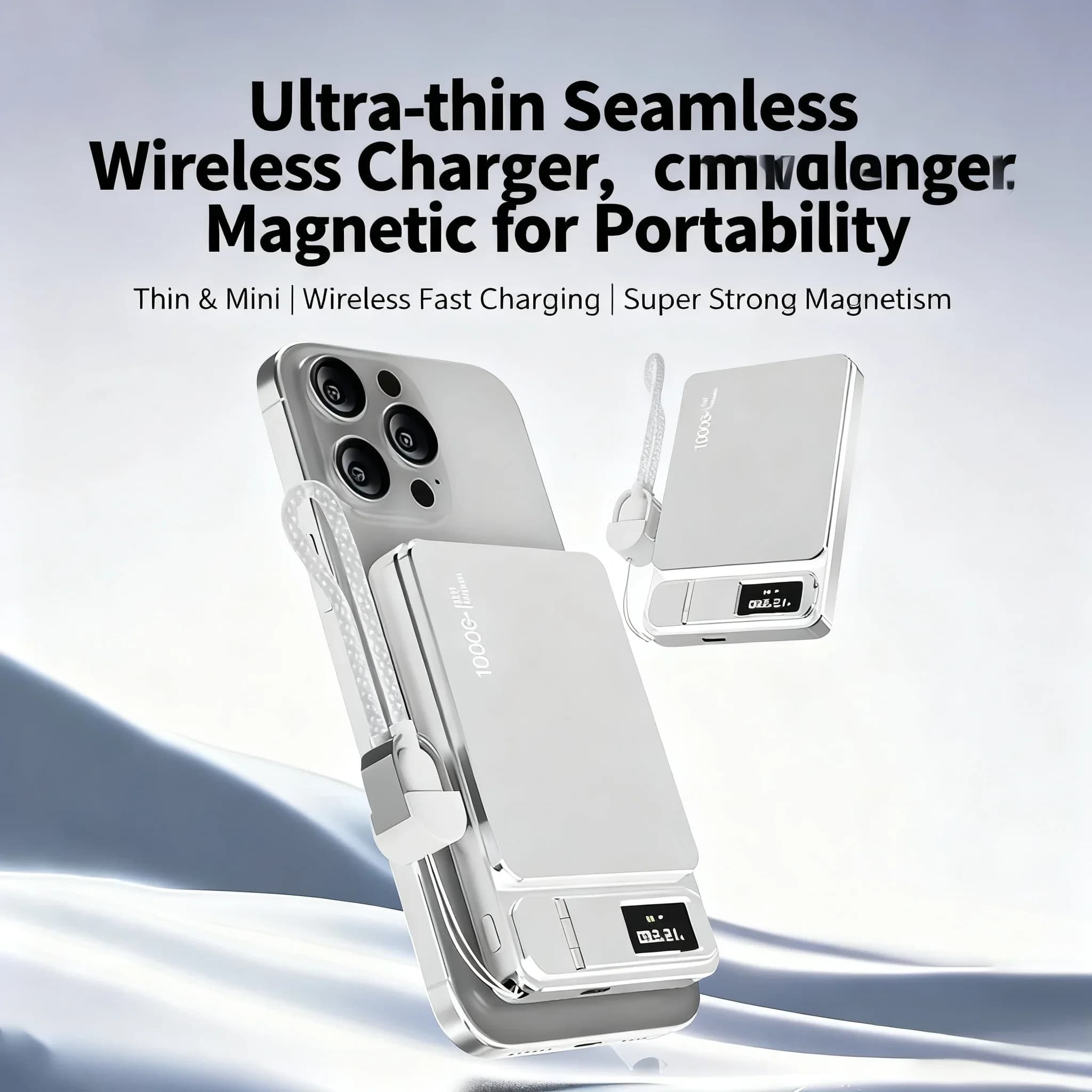 Portable travel charger With Phone Holder Powerbank for Magsafe iPhone AirPods Pro Wireless Charger external battery Power banks