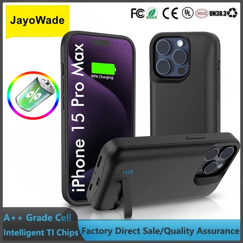 Custodia con batteria da 10000mAh per iPhone 15 Pro Max 15 Plus, custodia di ricarica, power bank compatibile con iPhone 15