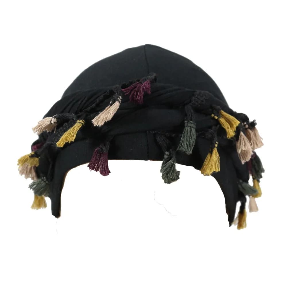 Cappello Turbante con Frange e Nappe Stile Punk, Cappello con Coda Intrecciata, Berretto da Uomo per Escursionismo