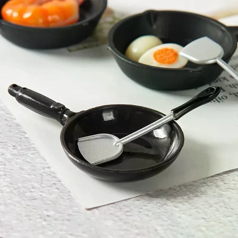 Miniature Kitchen Accessories for Doll House 1/12, Realistic Padella and Pentola Models