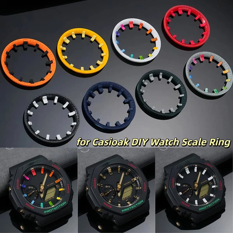 for Casioak DIY Watch Scale Ring Index For GA2100 2110 2IN1 Hour Marker Dial Ring Refit Mod Modification Dial Watch Accessories
