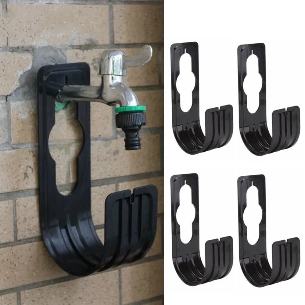 4Pcs Wall Mounted Garden Hose Holder Space-Saving Durable Water Pipe Hanger Sturdy Portable Water Pipe Rack Garden Tools