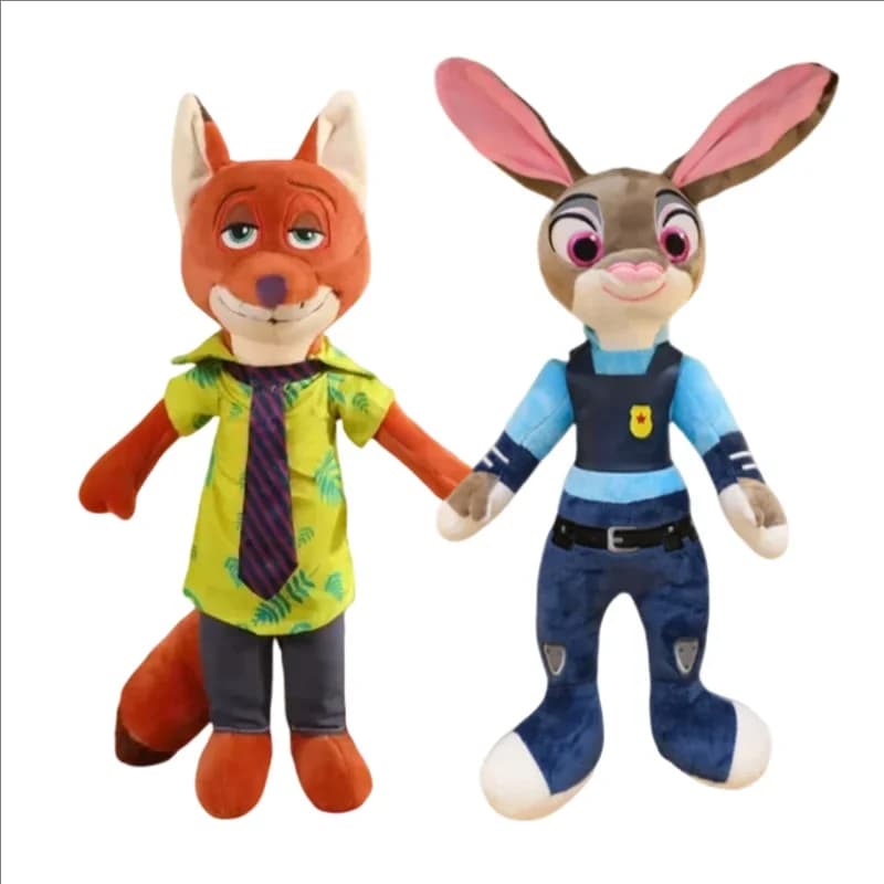 Peluche Disney Zootopia, Personaggi Nick Wilde e Judy Hopps, Giocattoli Morbidi Imbottiti, Regali di Natale per Bambini