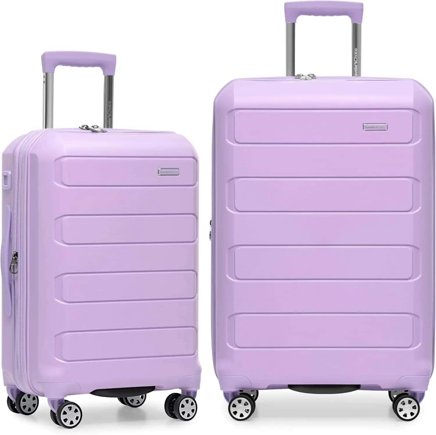 Set di Valigie Rigide Espandibili con Ruote Girevoli, Lavanda, 2 Pezzi (22/26), Resistenti agli Urti e con Serratura TSA