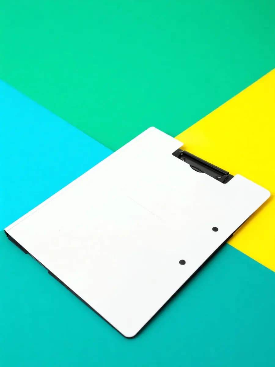 Foldable Clipboard A4 Dual Clip File Folder Plastic Office Document Holder Paper Organizer Folder Office Paper Holder