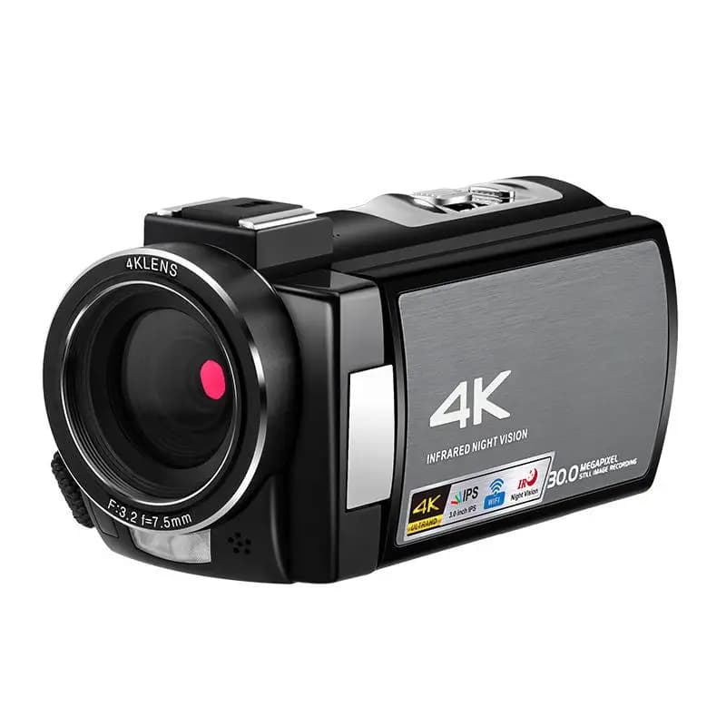 Telecamera Wi Fi ad alta definizione Fotocamera digitale 4K Visione notturna Fotocamera digitale DV Microfono esterno Obiettivo grandangolare