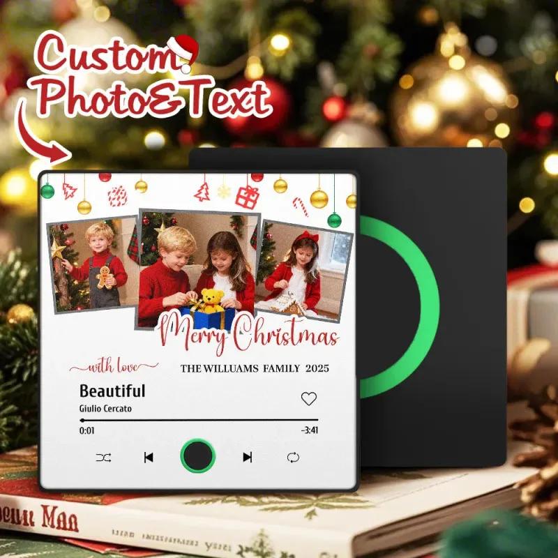 Refrigerator magnet with custom photo music with frame Custom fridge magnets for Christmas gift