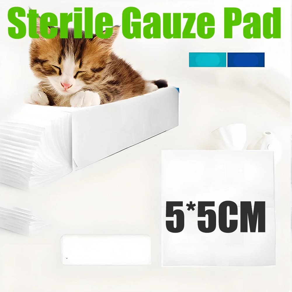 200 Pz/borsa 5*5 cm Garza Pad Cotone Kit di Primo Soccorso Medicazione Di Emergenza Ferita Sterile Garza Pad Accessori