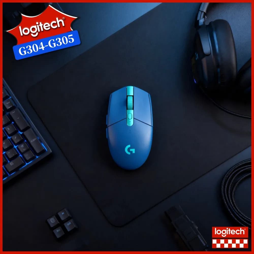 Logitech G304 Wireless Gaming Mouse 12000 DPI HERO Sensor LIGHTSPEED 1Ms 9-Month Battery Ergonomic Portable Grip