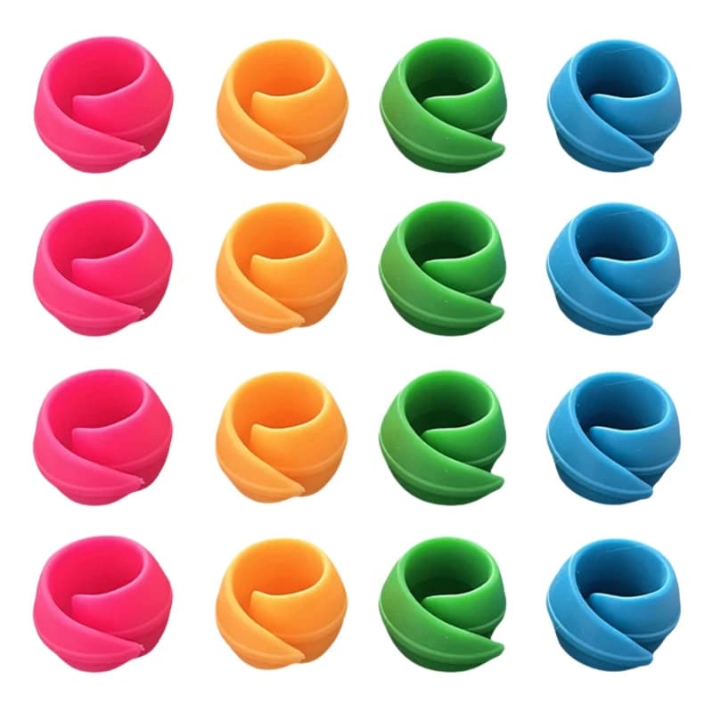 5/10 pz Filo di Silicone Bobina Anello Colorato Bobina Morsetti Titolare Bobina Savers Bobina di Filo Huggers FAI DA TE Artigianato Strumenti di Cucito