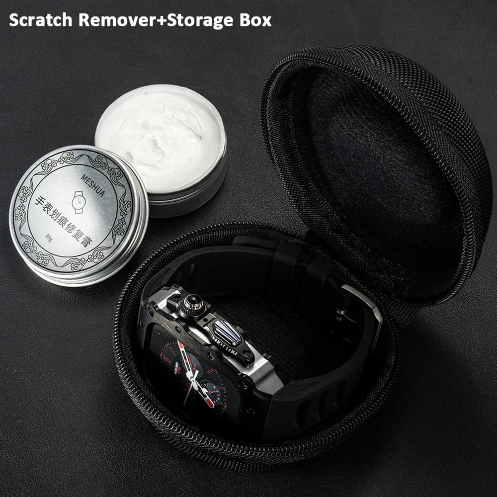 Scratch Remover Metal Watch Jewelry Polishing Cream Polish Metal Tools Portable EVA Single Watch Case Storage Organizer Box