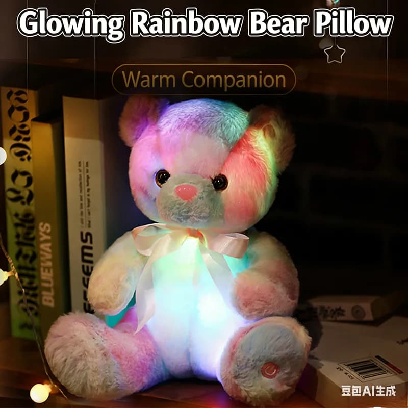 Orsacchiotto di peluche luminoso con luci LED, regalo di compleanno perfetto per bambini, ragazze, adolescenti, decorazione per la casa