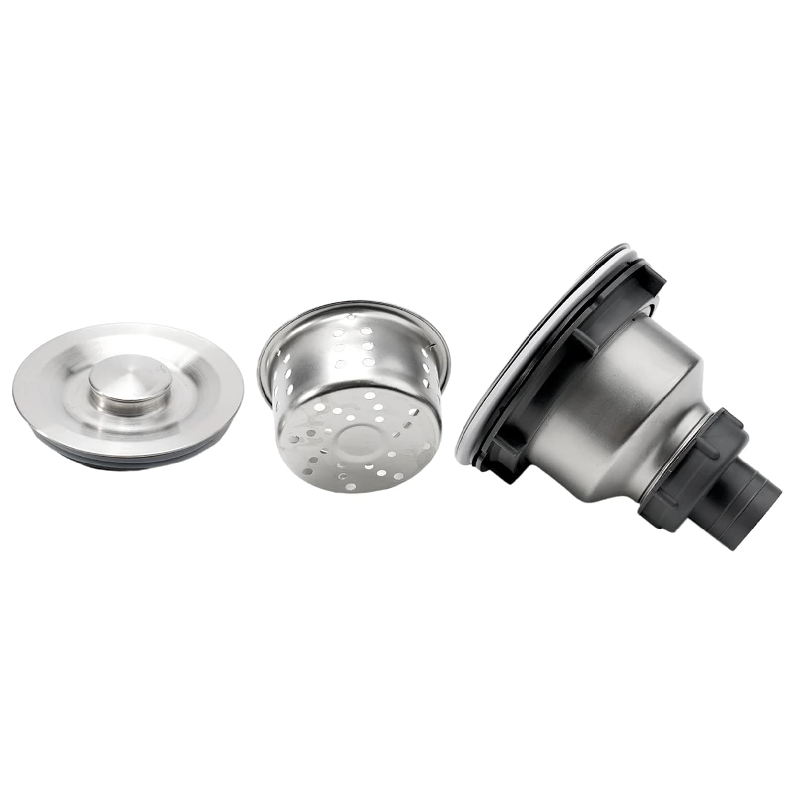 Stainless Steel Kitchen Sink Waste Strainer Basket Drain Filter Replacement Kit for Food Particle Capture and Drain Maintenance
