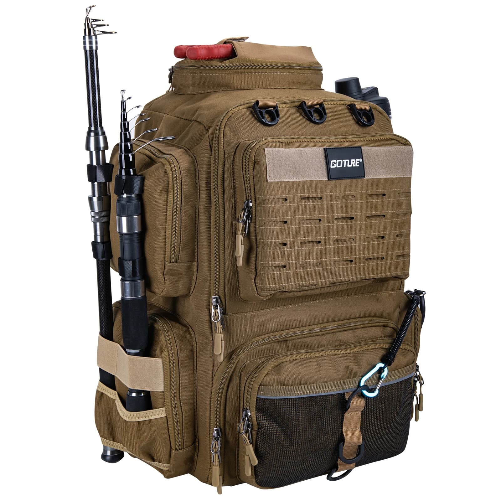 Fishing Backpack Goture 45L 900D Large 4 Color Water Resistant Fishing Bag with Cannabis Fishing Equipment Outdoor Camping Hiking