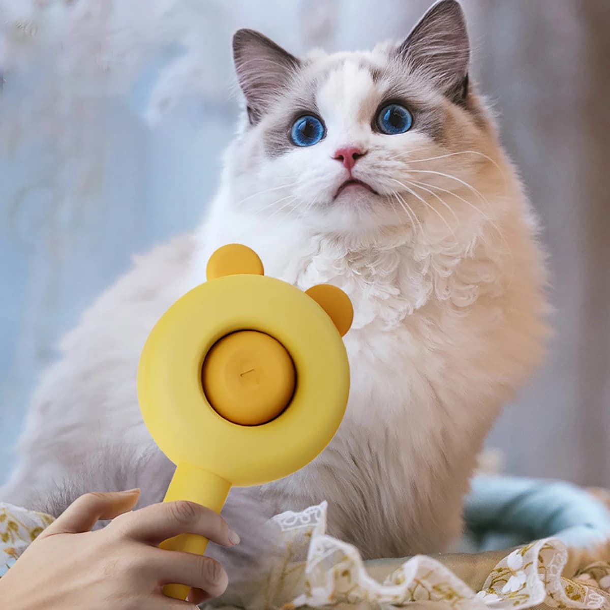 Spazzola per la rimozione dei peli di cani e gatti, pettine per la toelettatura e la cura di animali a pelo lungo, rimuove i peli, spazzola per la pulizia e il bagno, accessori per cani.