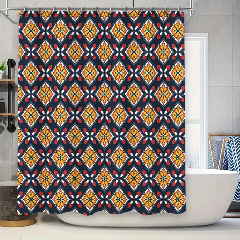 Elegante tenda da doccia moderna arte astratta arredamento per il bagno tessuto impermeabile sfondo vintage fattoria stile chic tessili per la casa