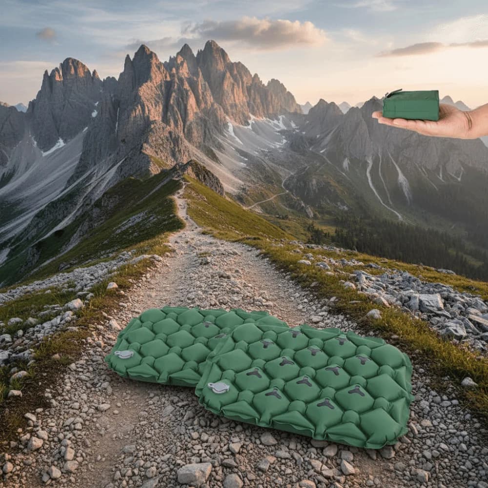 Cuscino Gonfiabile Pieghevole Impermeabile Salvaspazio per Sedia da Campeggio Leggero e Resistente all'Acqua per Auto