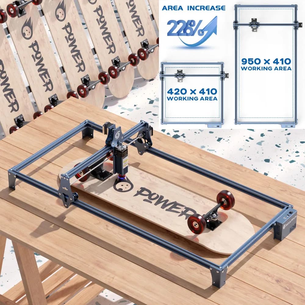SCULPFUN Expansion kit engraving area for laser engraving machine S6/S6pro/S9 Fast assembly Full Metal