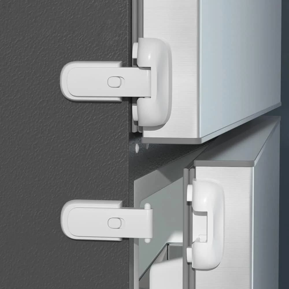 New Protection Door Catch Lock Door Stopper Safety Fridge Lock Solid Color Safety Lock Home Refrigerator