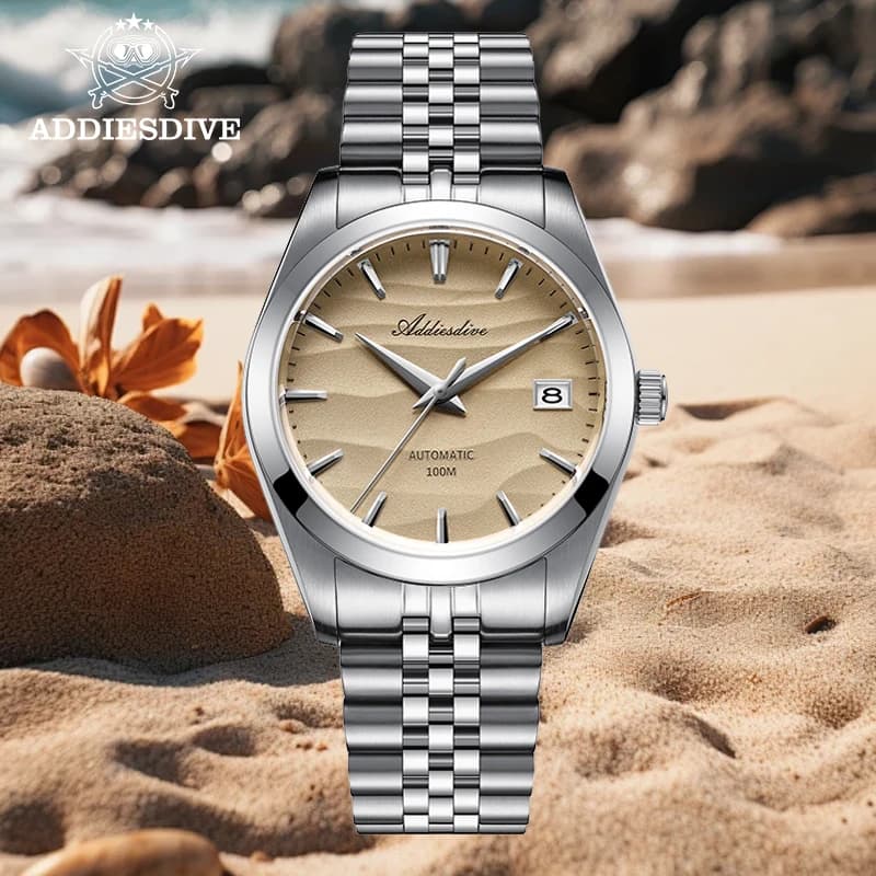 ADDIESDIVE Watch New NH35 Automatic Sapphire Glass 100m orologio da polso meccanico impermeabile in acciaio inossidabile 316L 39mm per uomo