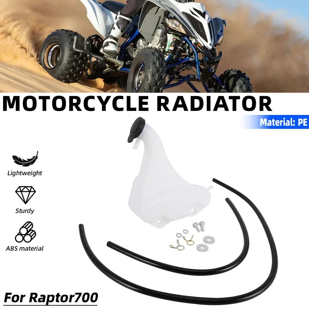 ATV Serbatoio del radiatore Serbatoio dell'acqua Bottiglia del liquido di raffreddamento Serbatoio del troppopieno PE per Yamaha Raptor700 Raptor 700 Accessori moto