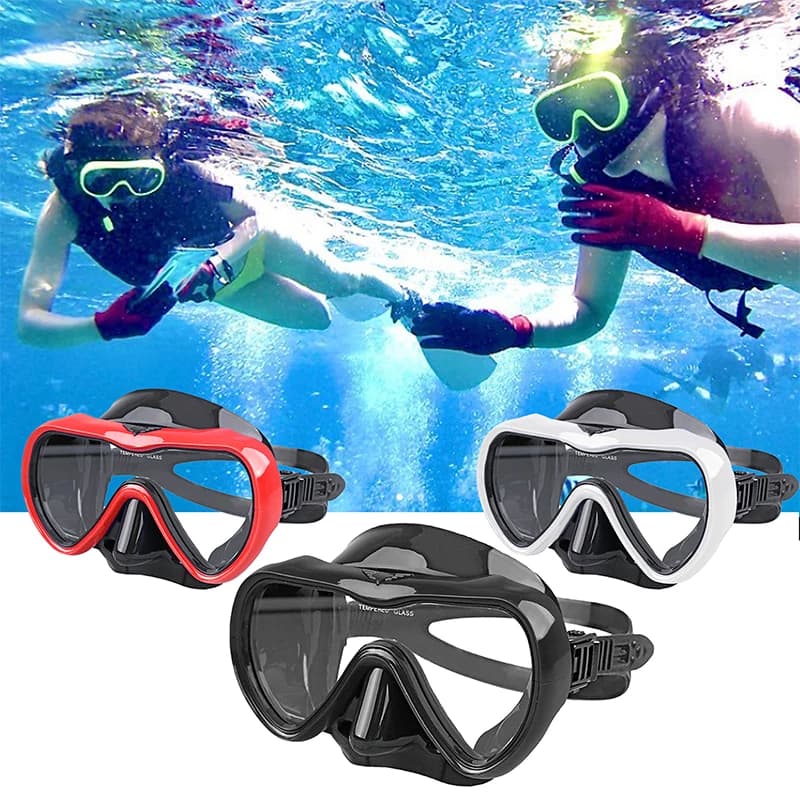 Professional diving masks, Snorkeling Set for Adults, Silicone Antifog Glasses, Pool Equipment